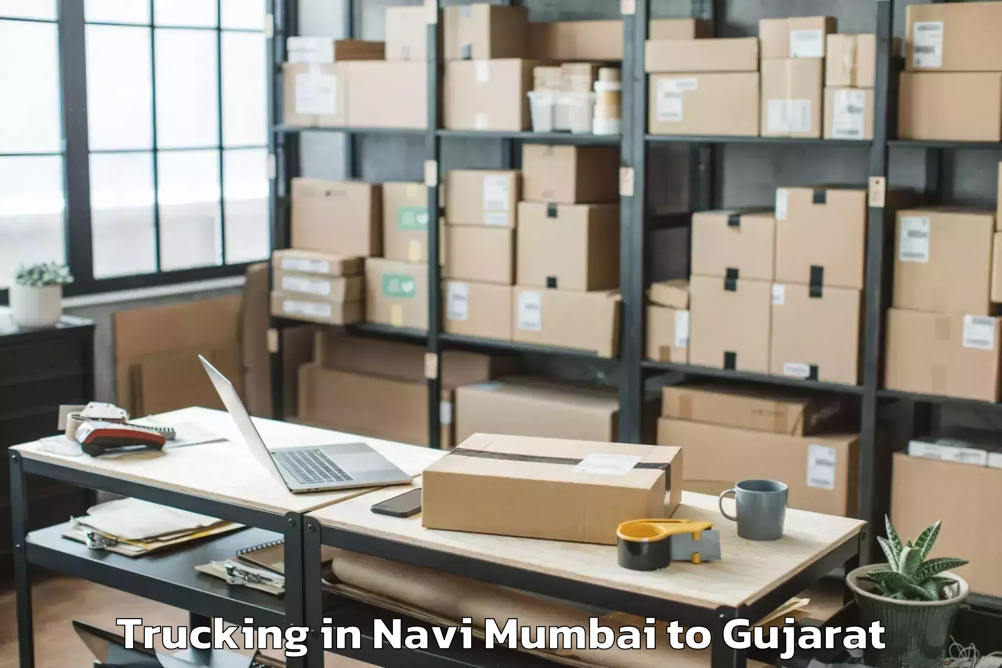 Easy Navi Mumbai to Ghogha Trucking Booking